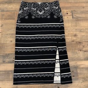 FREE PEOPLE Nordic Stripe Sweater Pencil Skirt